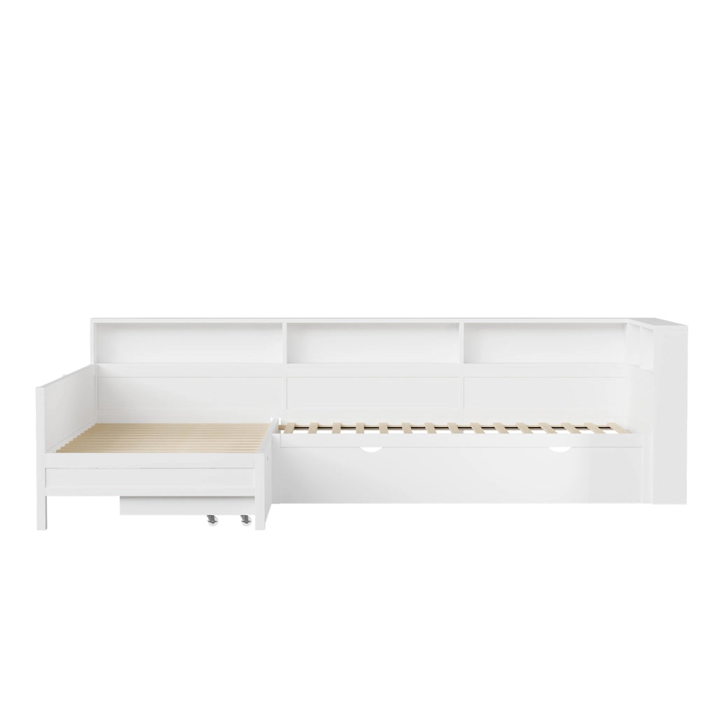 letto piattaforma in legno bianco 225 x 314.5 cm