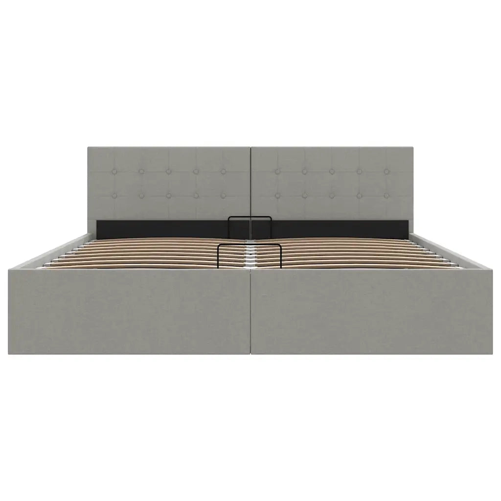 Giroletto con Contenitore  Grigio Chiaro in Tessuto 180x200 cm  cod mxl 57410