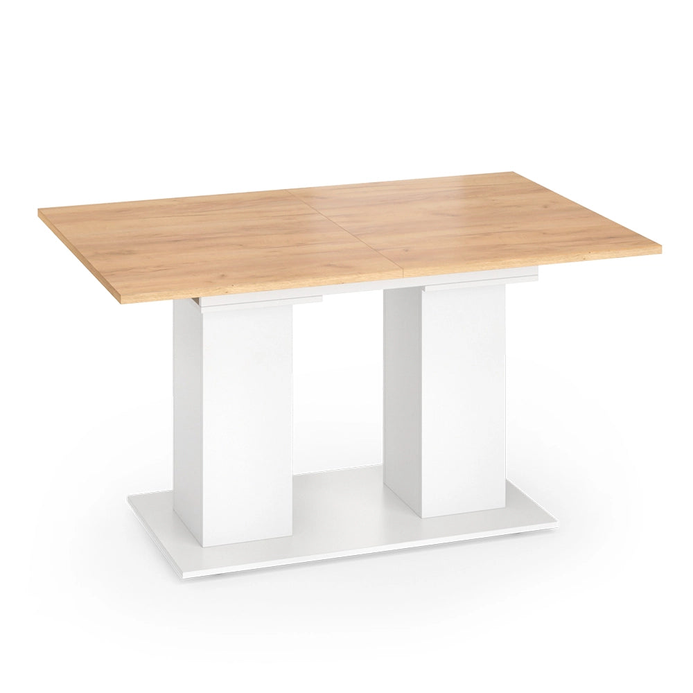 Vicco tavolo da pranzo allungabile Rovere bianco/dorato 140 x 90 cm