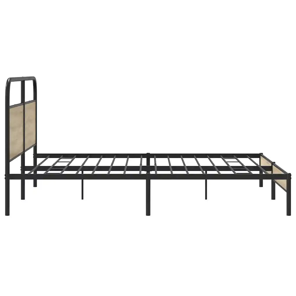 Giroletto senza Materaso in Metallo Rovere Fumo 200x200 cm 3318672