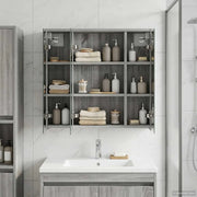 Mobiletto per specchio da bagno Grigio Sonoma