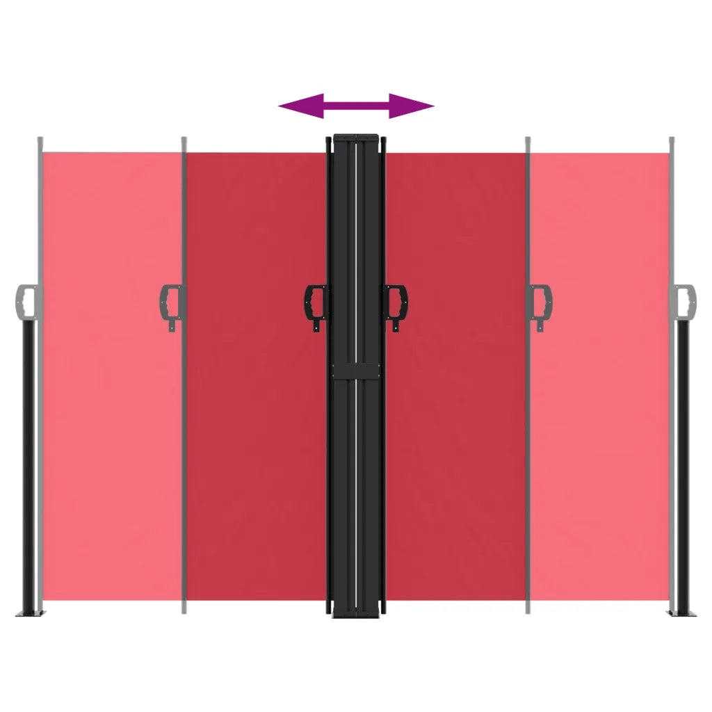 Tenda da Sole Laterale Retrattile Rossa 180x600 cm 4004642