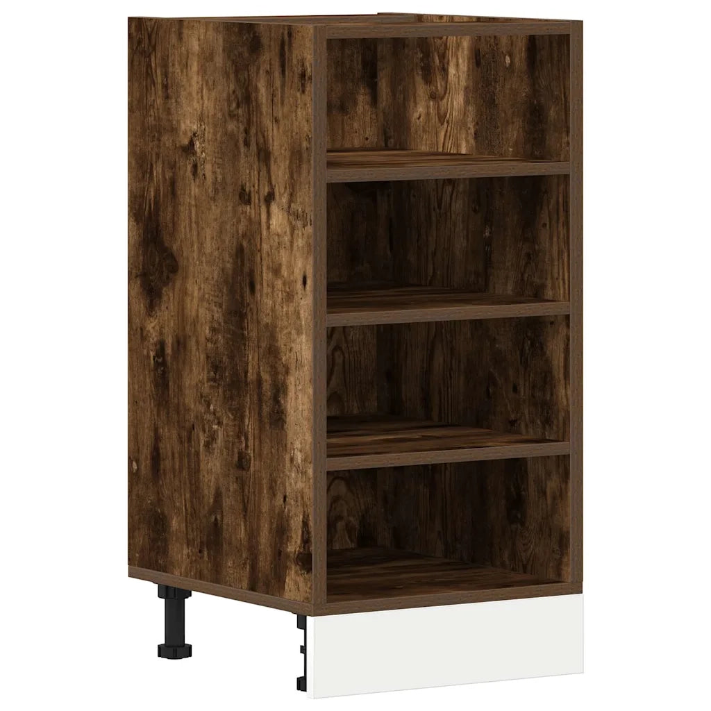 vidaXL Armadio Inferiore “Riga” Rovere Fumo 40x44,5x81,5 cm