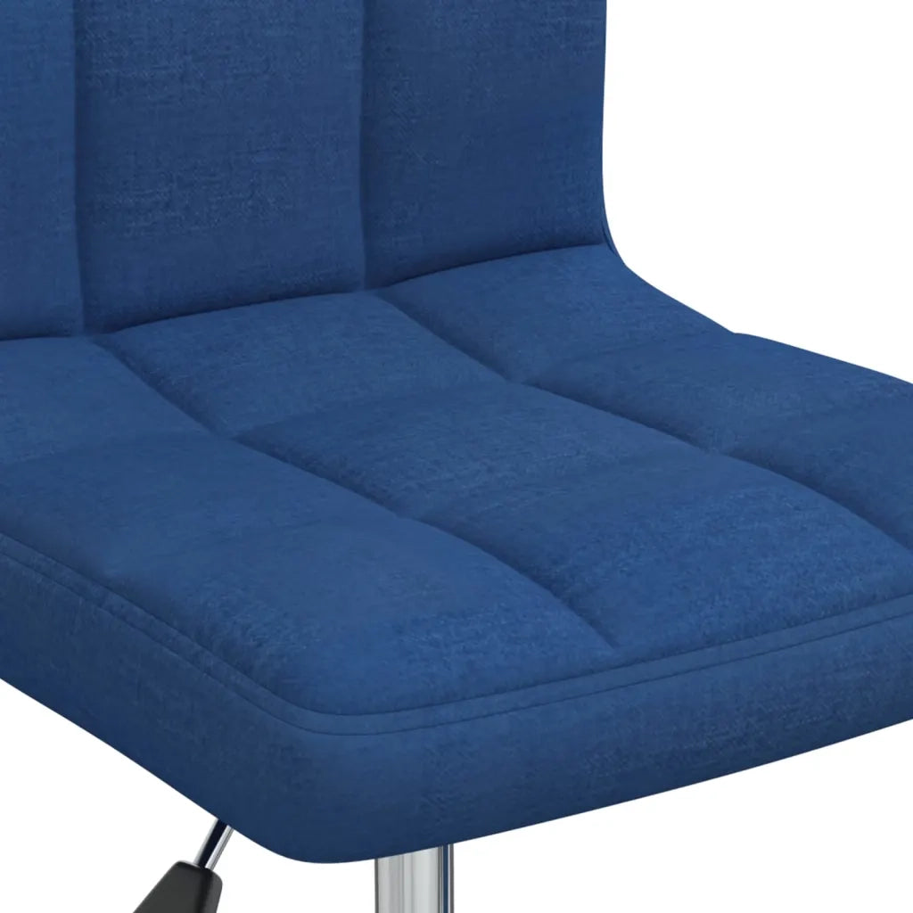 Sedia da Pranzo Girevole Blu in Tessuto 3087535