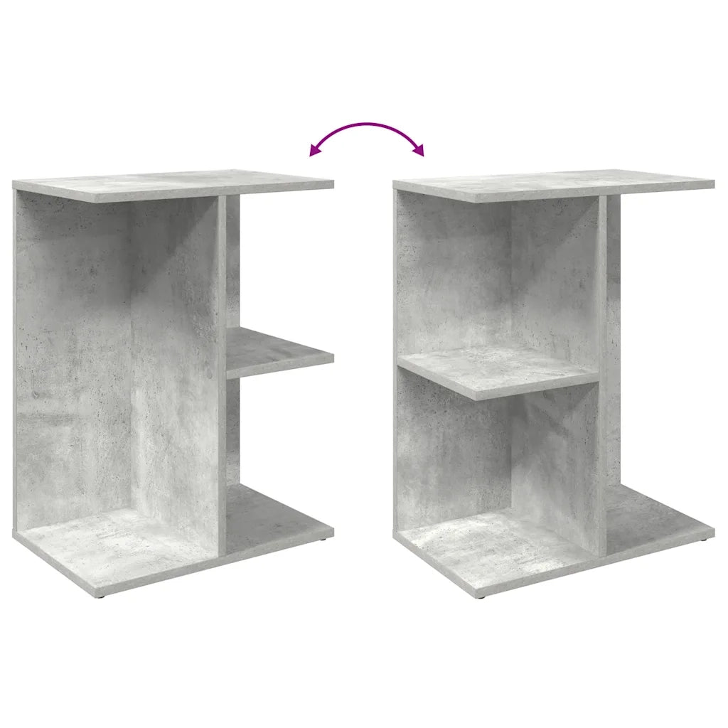 Comodini 2 pz-Set di 2 Tavolino da notte Grigio Cemento 46,5x29x61 cm in Legno Multistrato