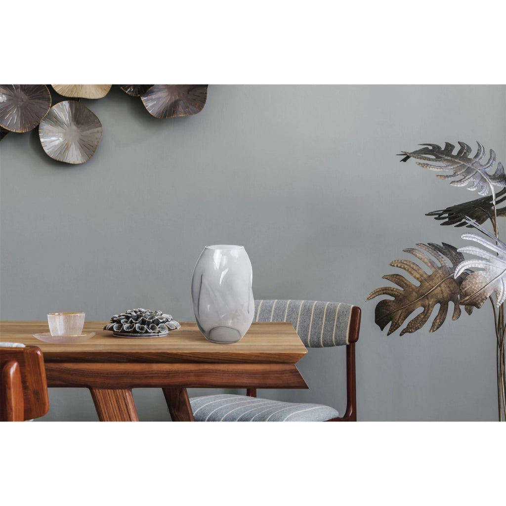 Vaso decorativo Sidney in vetro soffiato grigio
