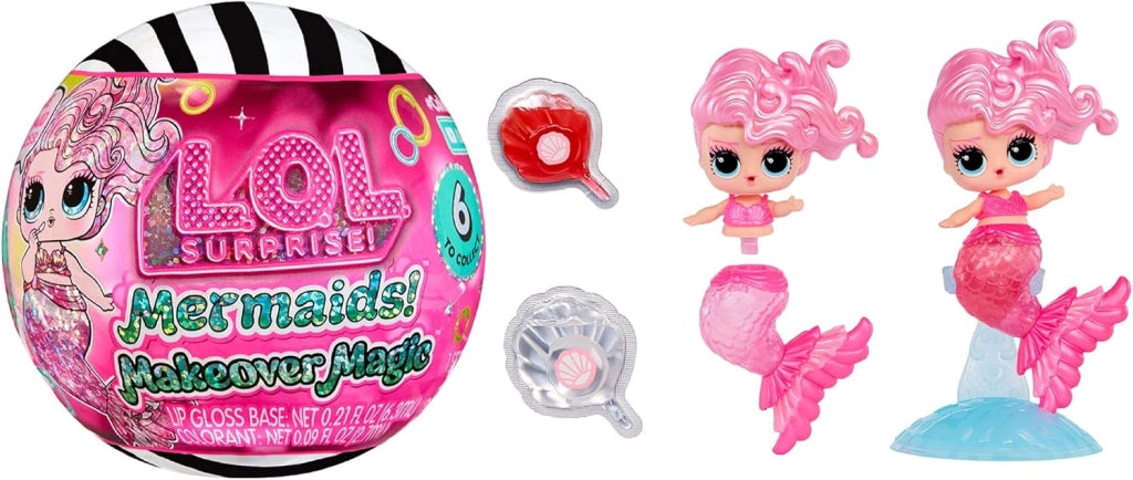 L.O.L. Surprise! Mermaids Makeover Magic Tots - Lucidalabbra fai da te per te e la tua bambola, mescola e crea il trucco