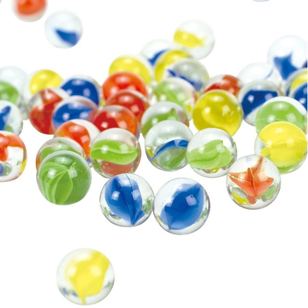 Trade Shop - Biglie Sacchetto Palline Di Vetro Marmo Pallina Biglia Multicolore Gioco Bambini -