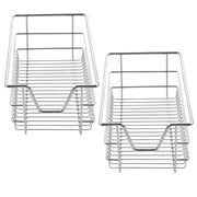 Set di 2 Cassetti Telescopici Estraibili a Rete con Guide in Acciaio 27x44x14 cm [en.casa]