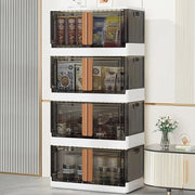 Cassa di archiviazione in plastica con ruote, capiente 72 litri, riutilizzabile, pieghevole, 3 pezzi.