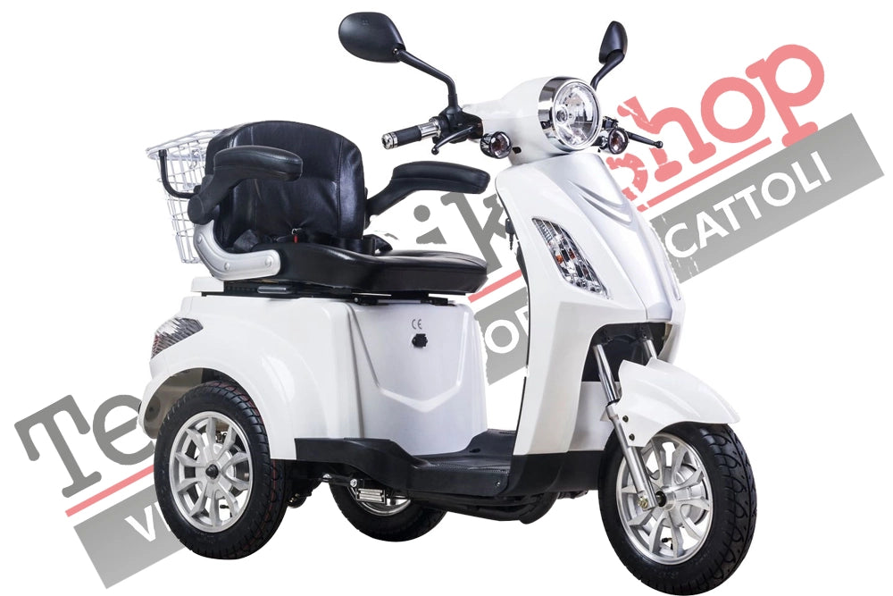 Scooter Z-TECH ZT-15-D "TRILUX PLUS" 3 RUOTE Differenziale per Disabili e Anziani -Bianco