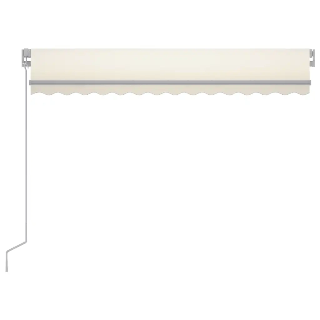 Tenda da Sole Retrattile Manuale con LED 300x250 cm Crema cod mxl 54973