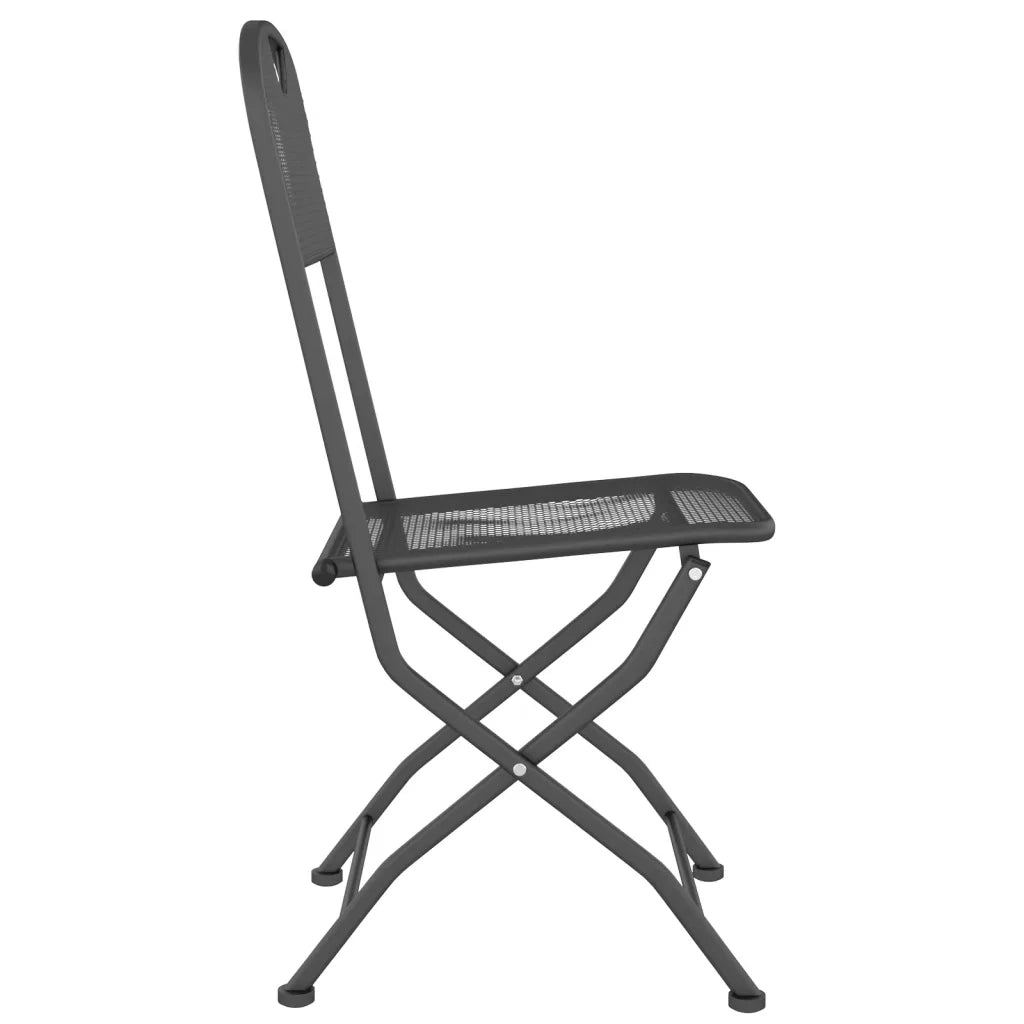 Set da Pranzo per Giardino 5pz Rete Metallica Espansa Antracite cod mxl 41504