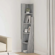 Mobile angolare Grigio Sonoma 27,5x27x140cm Legno multistrato 889871