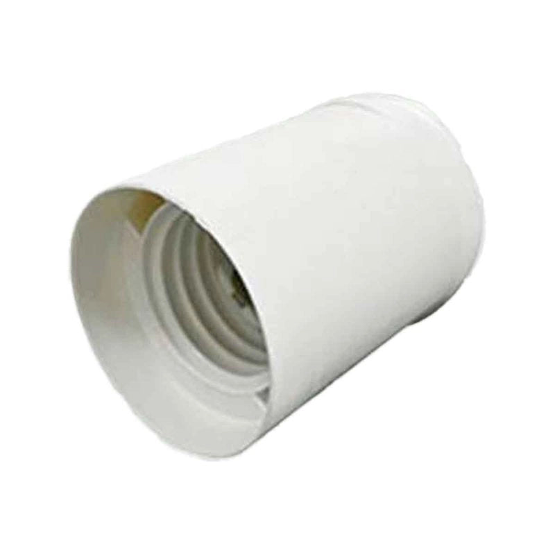 2 Pezzi Portalampade E27, Portalampada in Termoplastico Bianco Cilindro