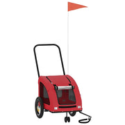 Rimorchio da Bici per Animali Rosso Oxford e Ferro CFW7676707