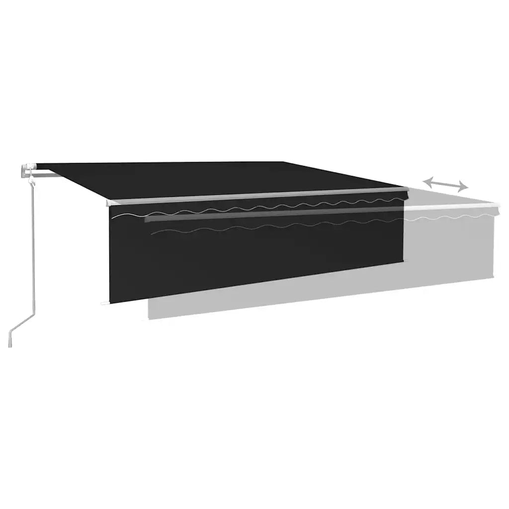 Tenda da Sole Retrattile Automatica con Parasole 6x3m Antracite 3069369