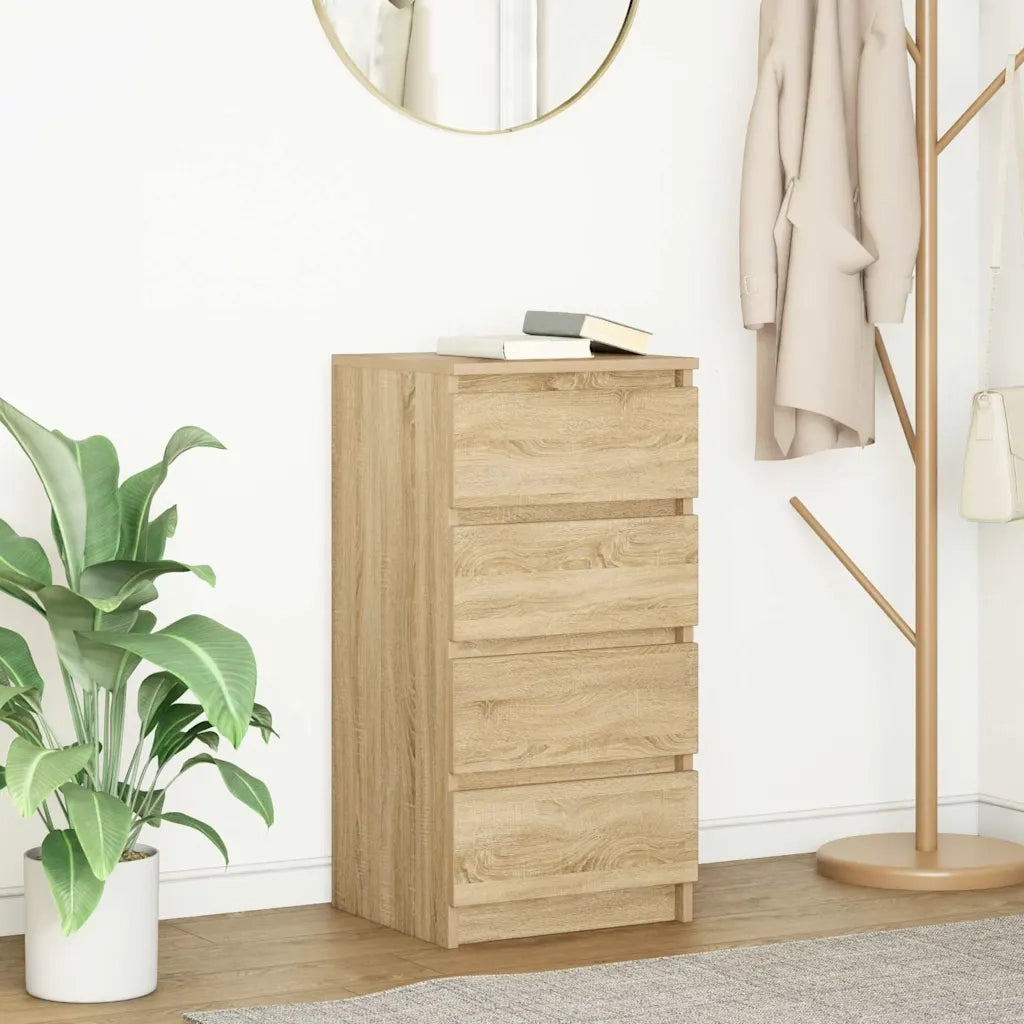 Credenza Rovere Sonoma 37,5x35x76 cm in Legno Multistrato