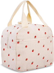Termos per Donne e Uomini, Borsa Isolante con Copertura a Foli, Ideale per Picnic e Lavoro, Incluso Tasca, 9,8 L di Spazio