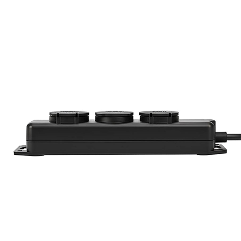 Multipresa 3 Vie Tipo E 16A IPX44 con Cavo H07RN-F 2m Nero Brennenstuhl