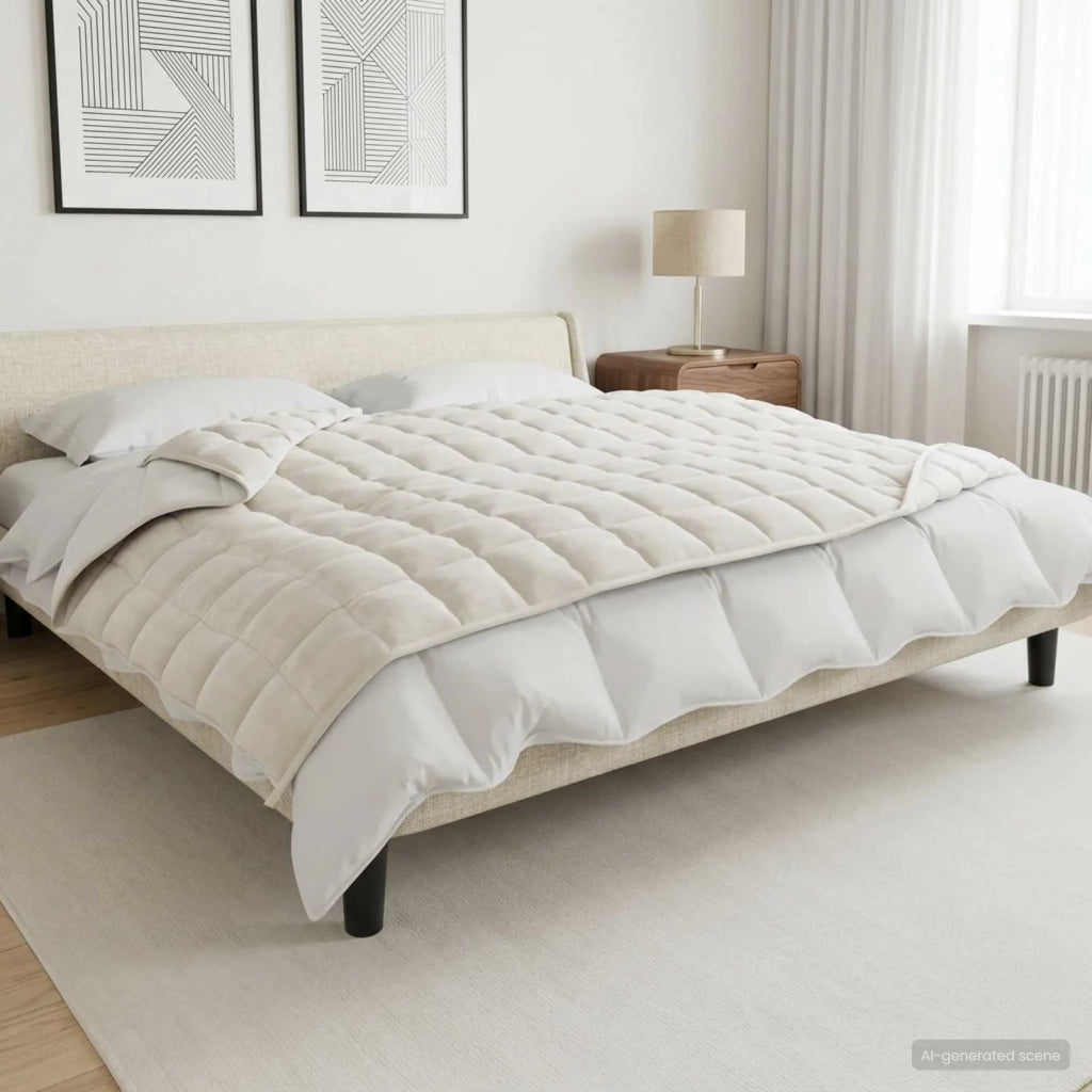 Coperta Ponderata Bianco 135 x 200 cm 10 kg 100% Cotone 205T 3442960