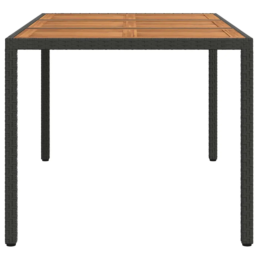 Tavolo da Giardino Nero 150 x 90 x 75 cm polyrattan