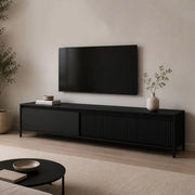 Kami, Mobile Porta tv un Ripiano, 187x40x53h cm Nero