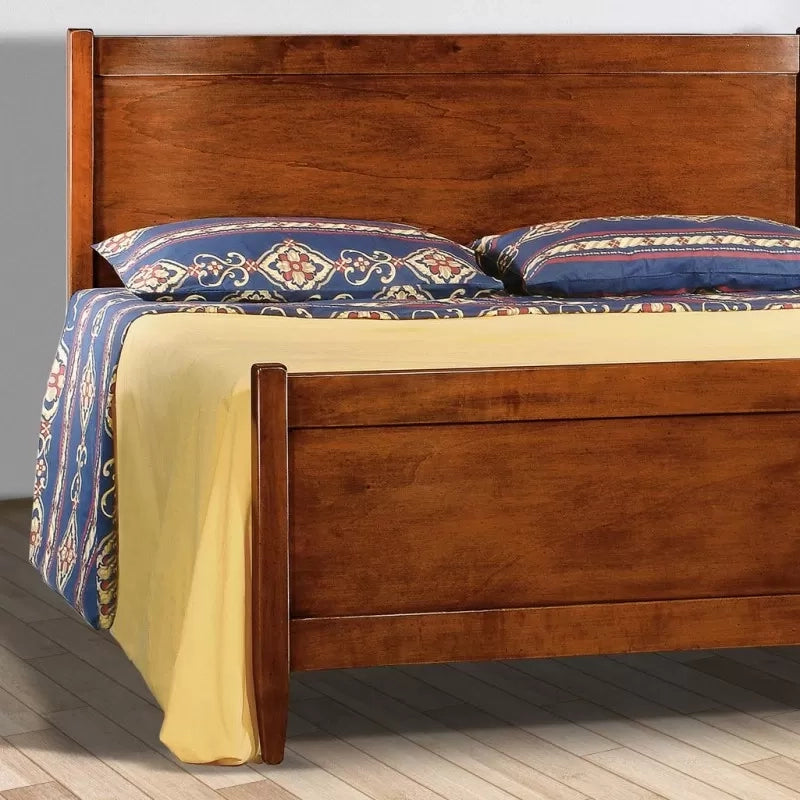 Letto matrimoniale classico legno arte povera tinta noce l 172 h 108 p 210