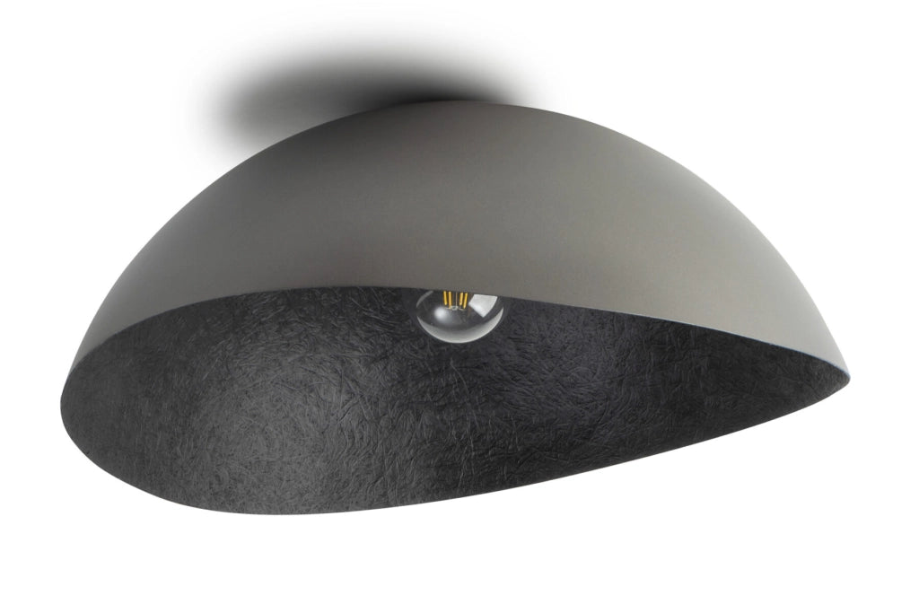 Plafoniera decorativa argento/nera tonda 89cm Solaris E27