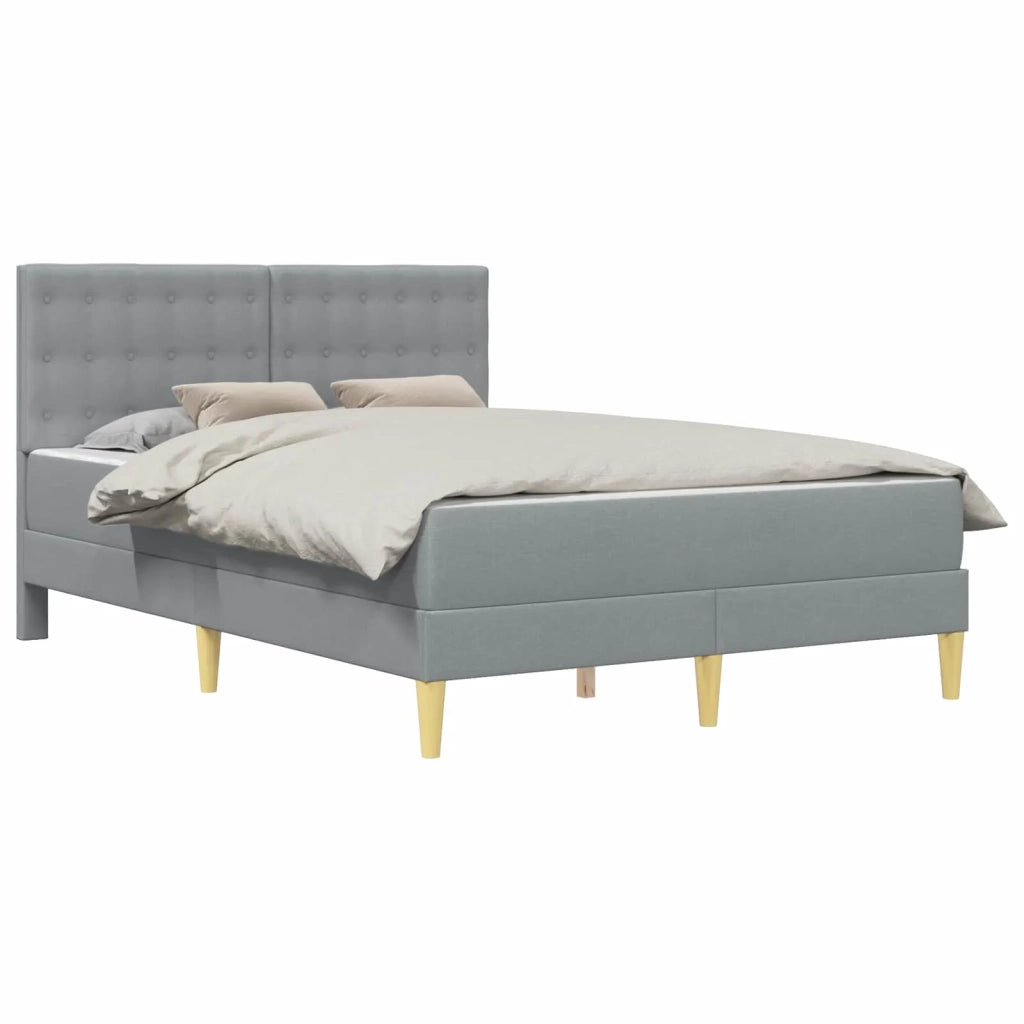 Struttura letto con materasso Grigio chiaro 140 x 200 cm