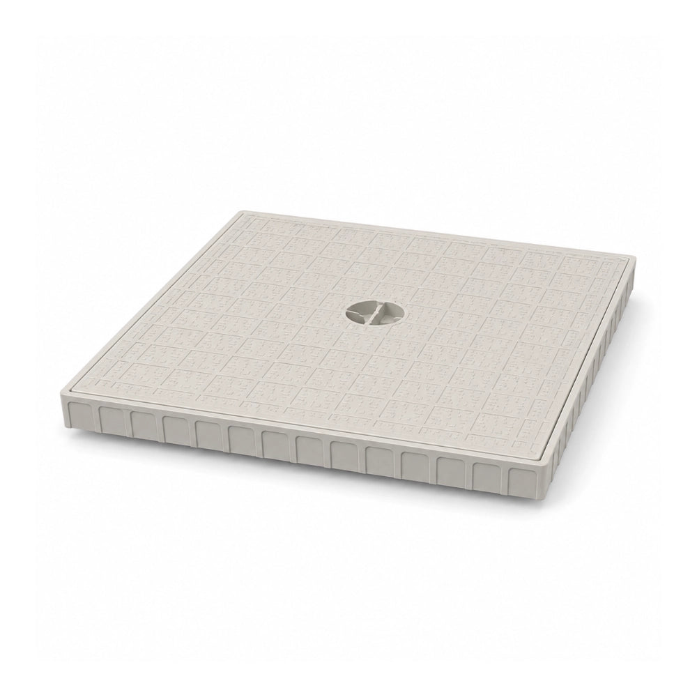 Fortunato pozzetto grigio per acqua piovana 400x400 mm con chiusino