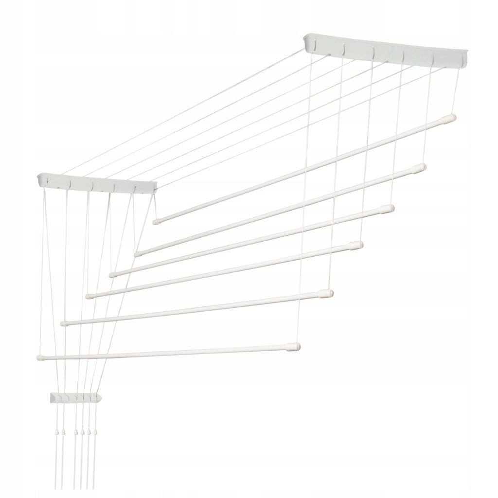 Stendibiancheria da bagno a soffitto KADAX, 6 barre, 150 cm, resistente e robusto.