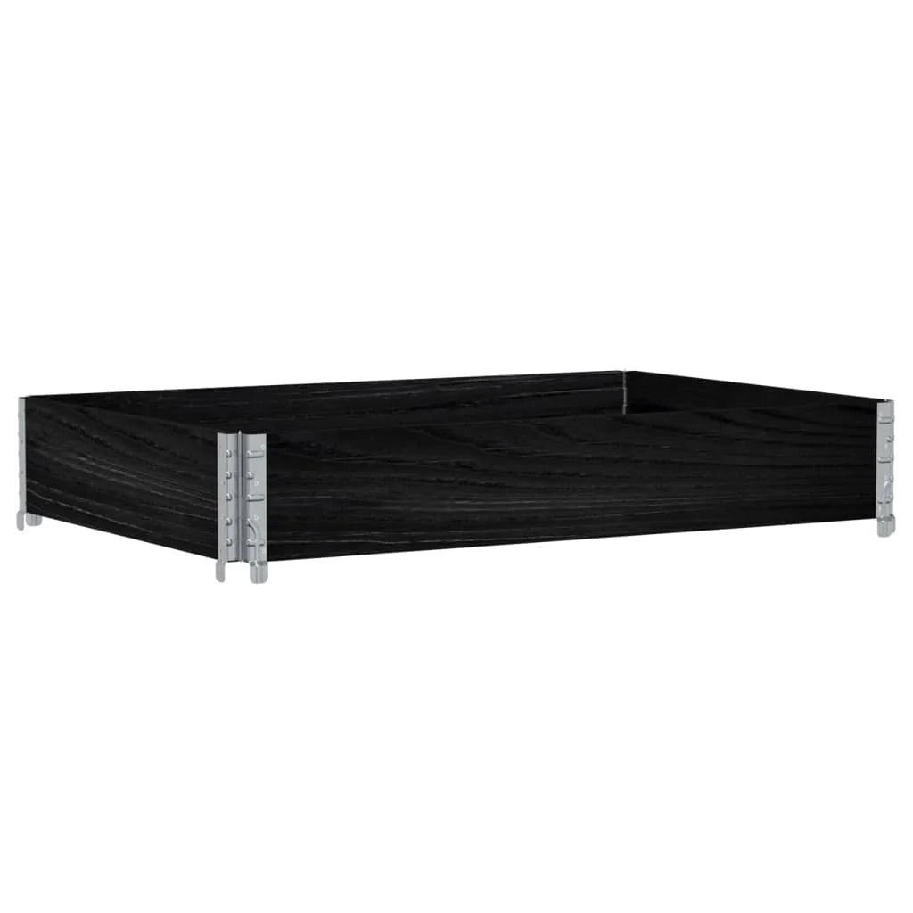 Vassoio per fioriera aiuola rialzata piante fiori terrazza giardino 120 x 80 cm legno massello di pino nero 02_0037411