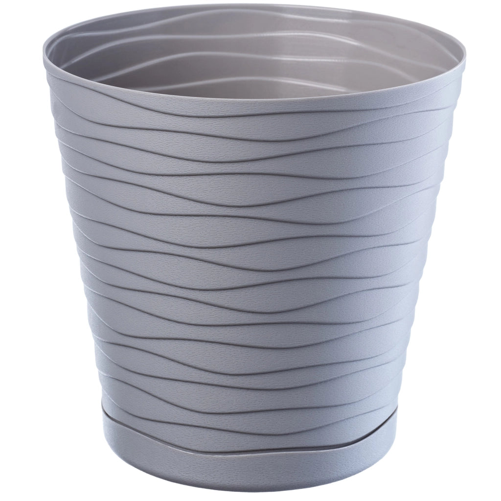 Vaso da fiori KADAX da 30 cm, con coperchio in plastica e supporto.