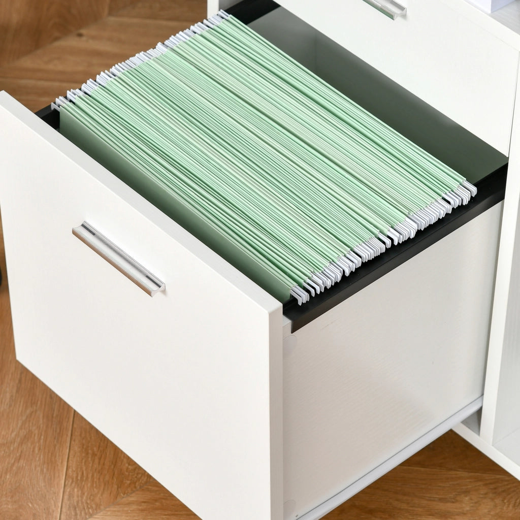 Carrello porta stampante ¨C zephmum ¨C 80x40x72 cm in legno bianco