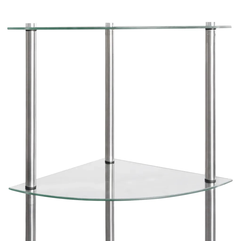 Scaffale a 6 Livelli Trasparente 30x30x160 cm Vetro Temperato CFW2594779