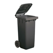 Pattumiera 120 lt grigia con ruote 48x55xh93