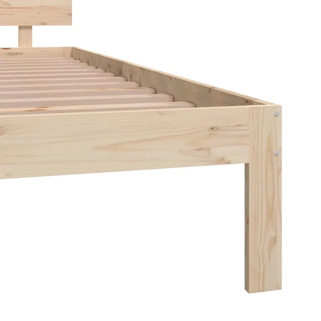 Letto matrimoniale | Letto per adulti | Giroletto in Legno Massello di Pino 200x200 cm