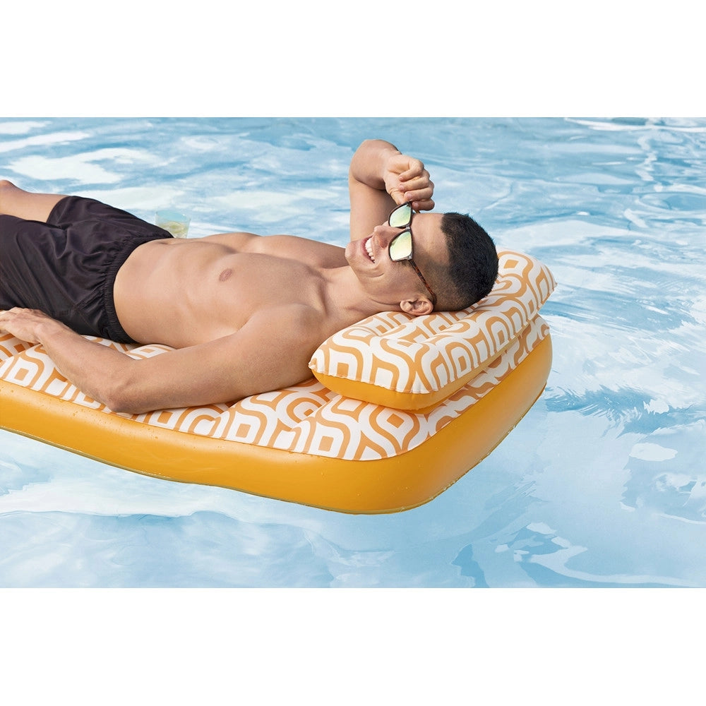 Trade Shop - Materasso Gonfiabile Con Superficie In Velluto Portabicchieri Per Piscina Spiaggia 43836 -