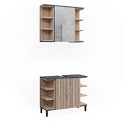 Vicco Set di mobili da bagno Sonoma 2 parti