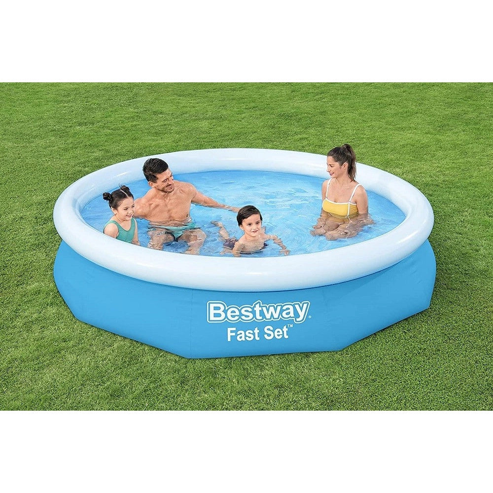 Trade Shop - Piscina Fast Set Tonda Fuori Terra Con Anello Gonfiabile 3200lt 305x66 Cm 57456 -