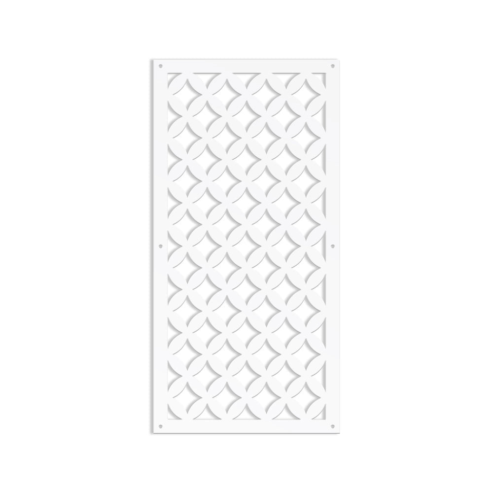 ROMBI - Pannello in PVC traforato - Parasole Misura: 73x148 cm, Colore: bianco