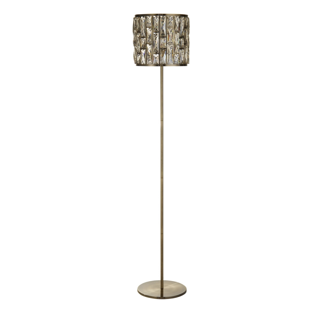 Piantana Classico Gioiello Acciaio Ottone Vetro 1 Luce E27