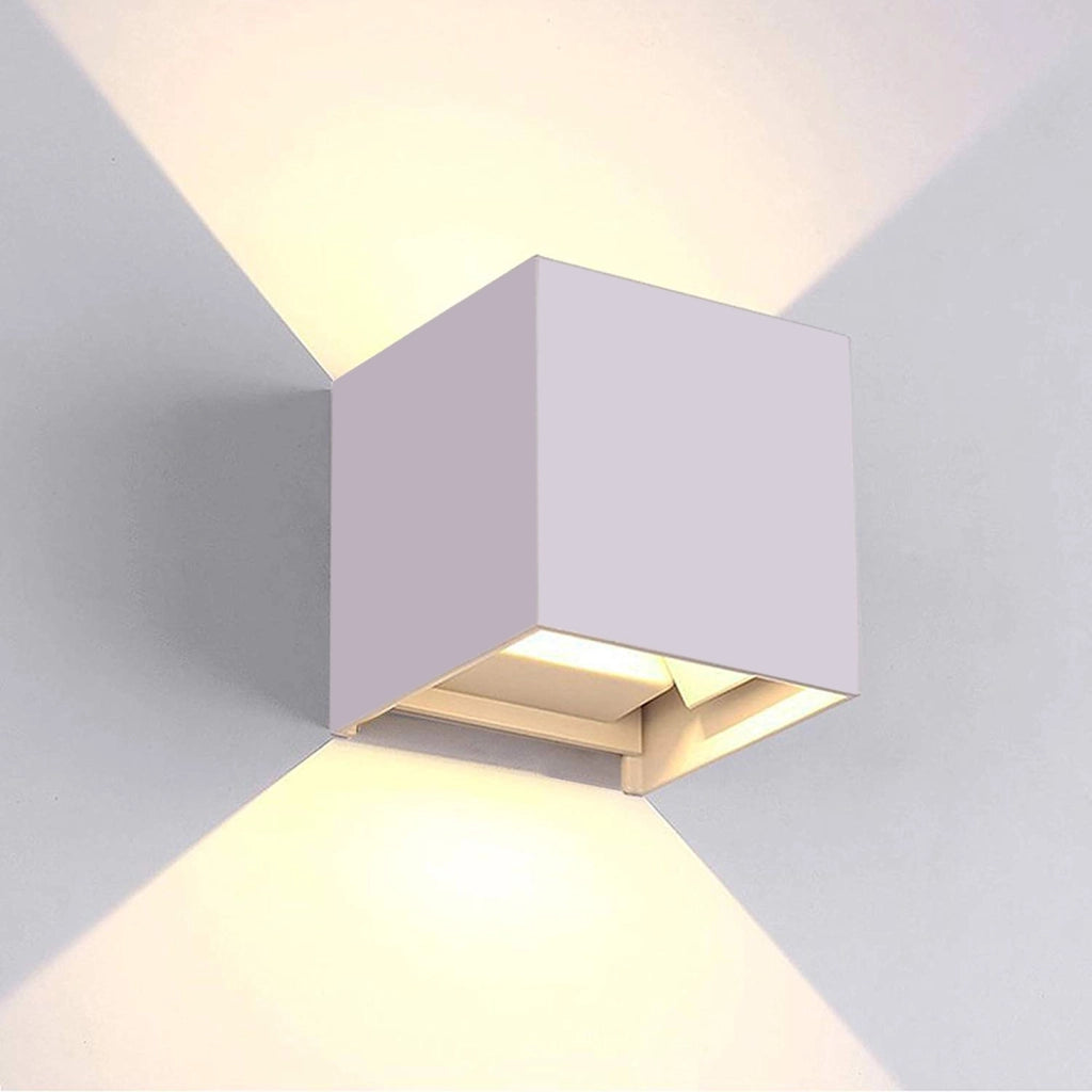 12W Applique LED parete muro impermeabile doppio fascio luce regolabile IP65 giardino facciate 230V BIANCO 4000K