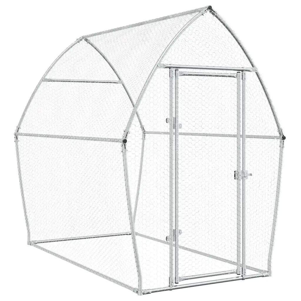 Gabbia per Polli Argento 200x105x182 cm in Acciaio Zincato
