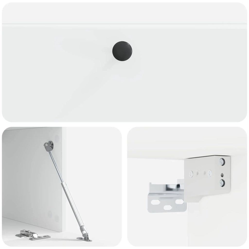 Mobile Porta TV da Muro-Credenza per TV sospesa 98 x 41 x 30 cm Bianco 495986