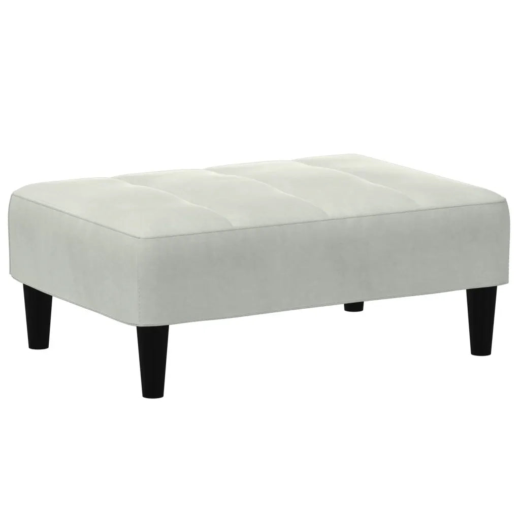 Poggiapiedi Grigio Chiaro 77x55x31 cm in Velluto 4007366