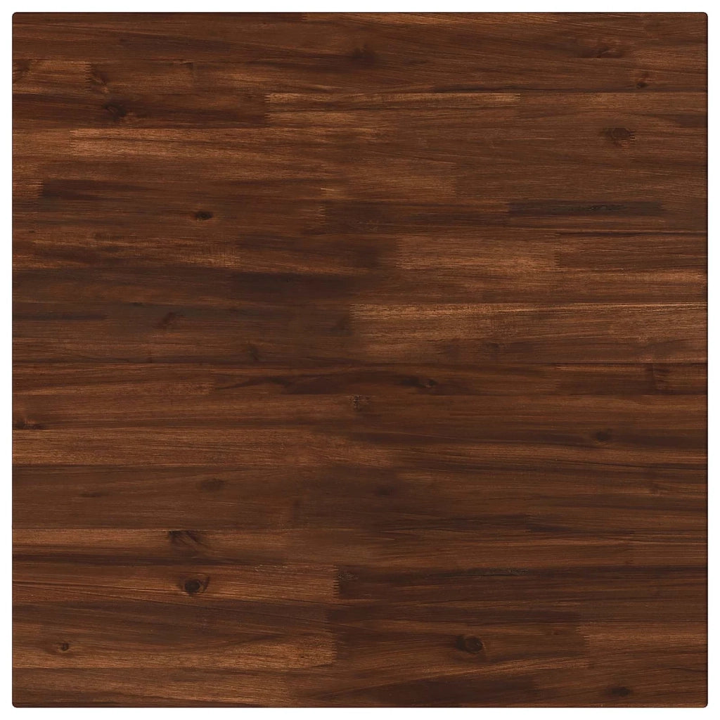 70 x 70 x 75 cm Legno di Acacia Massello Marrone scuro e Nero 937586