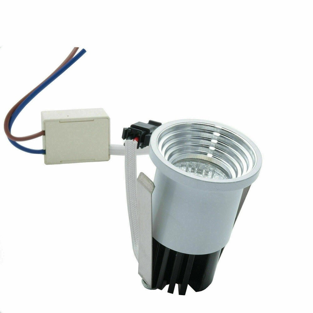 Trade Shop - Faretto Cob Incasso 3 W Mini Punto Luce Bordo Bianco Luce Calda Fredda Naturale -