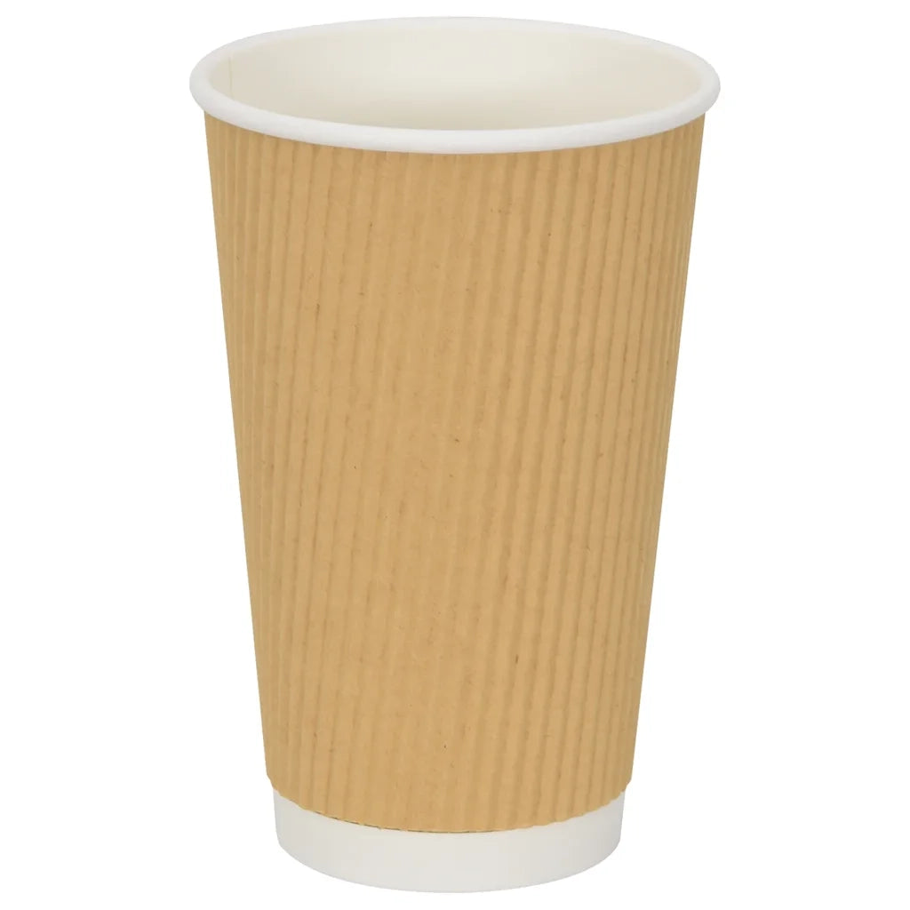 Bicchieri da Caff¨¨ in Carta 500 pz 16oz 400ml Marrone CFW9832976